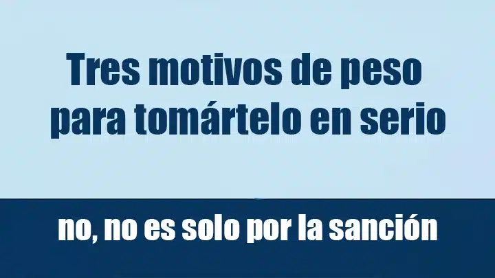 Tres motivos de peso 
para tomártelo en serio