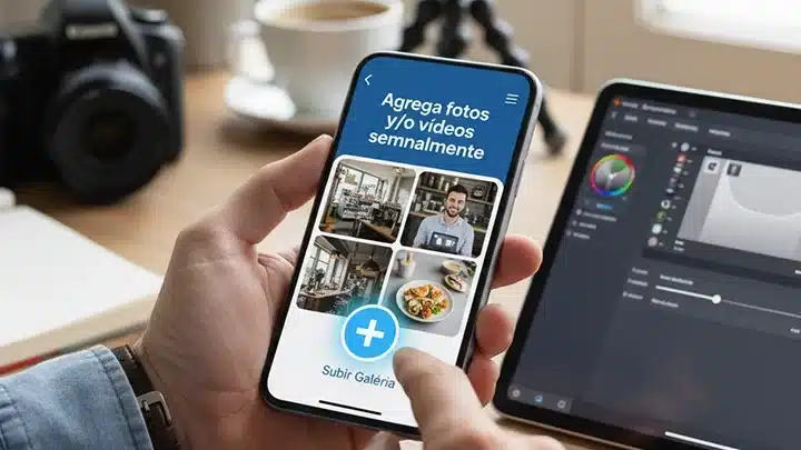 Agrega fotos y/o vídeos semanalmente