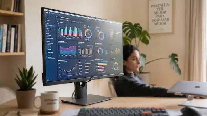 Setup mínimo para trabajar desde casa si eres autónomo digital 2 Pantalla: ver mejor para trabajar mejor