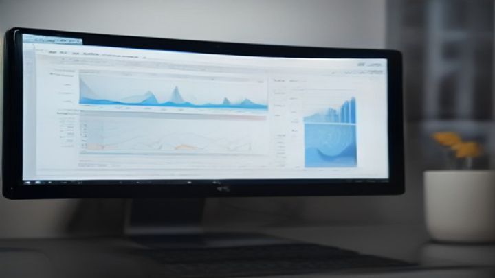 Panel de analítica web de una pyme mostrando métricas de visitas y tráfico