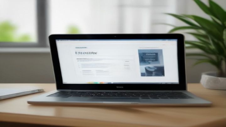 Portátil con la página de aviso legal de una web de pyme
