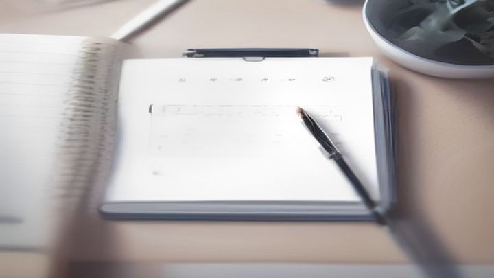 Calendario de contenidos mensual sencillo en papel con un tema anotado por semana
