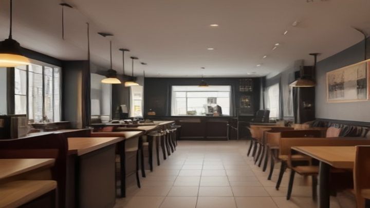 Varios dispositivos conectados a una red WiFi en una cafetería