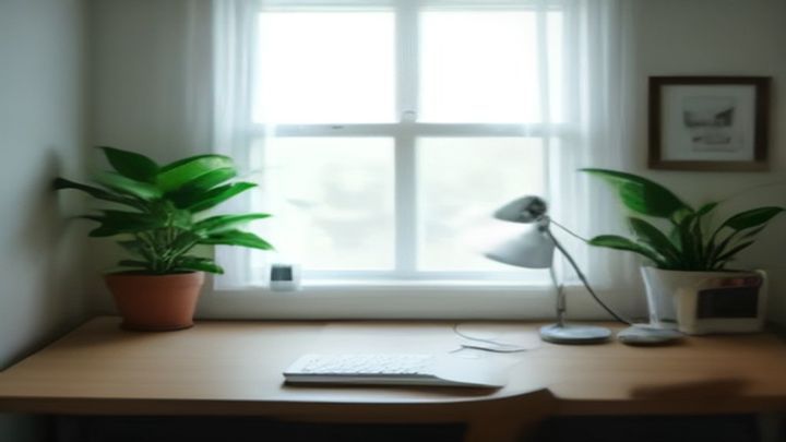 autónomo digital trabajando desde casa con un setup técnico mínimo
